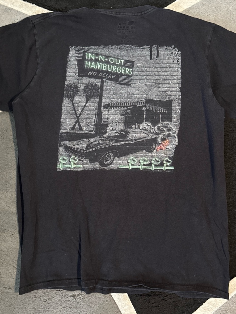 In-N-Out black tee with car graphic